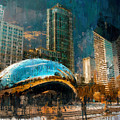 Chicago Bean Sunset